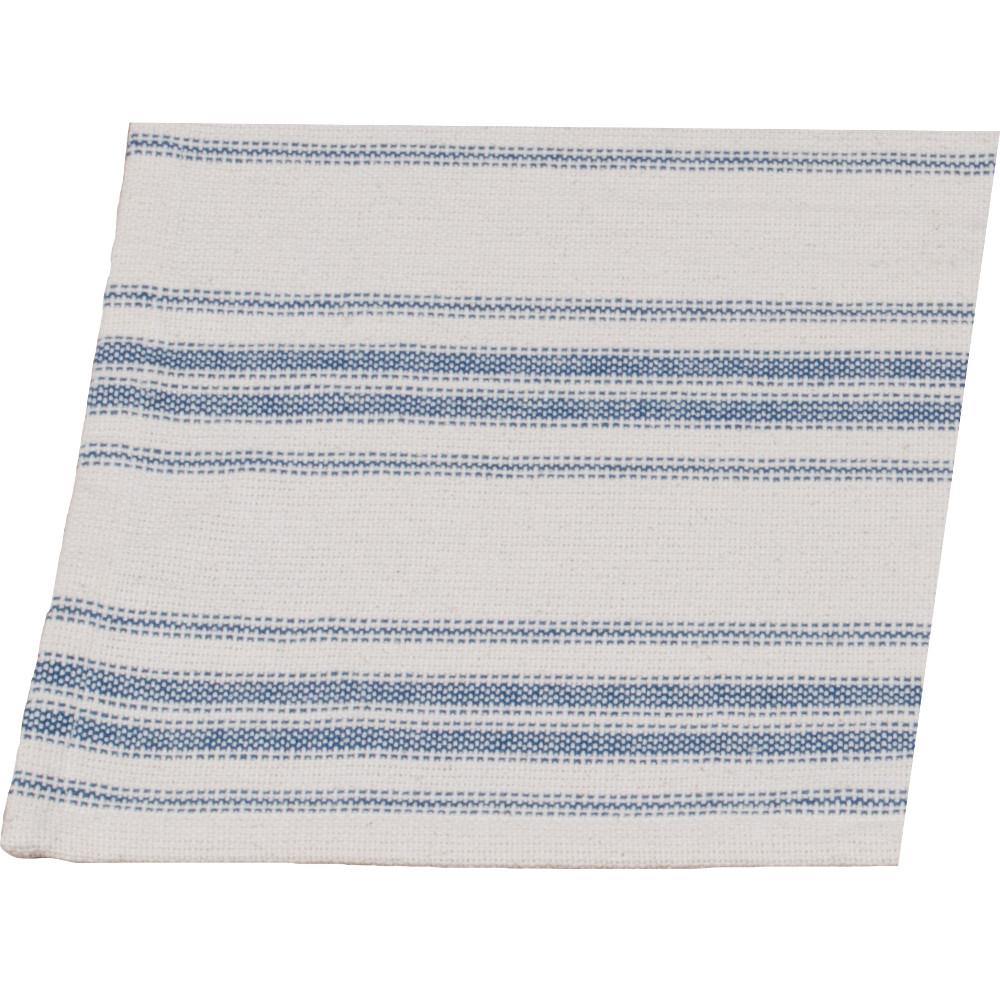 Colonial Blue-Cream Grain Sack Stripe Napkin - Set of Six - Home Collections by Raghu