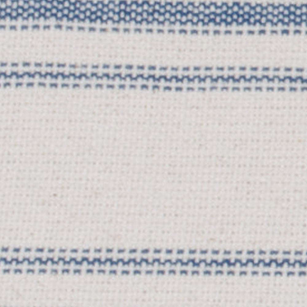 Colonial Blue-Cream Grain Sack Stripe Napkin - Set of Six - Home Collections by Raghu