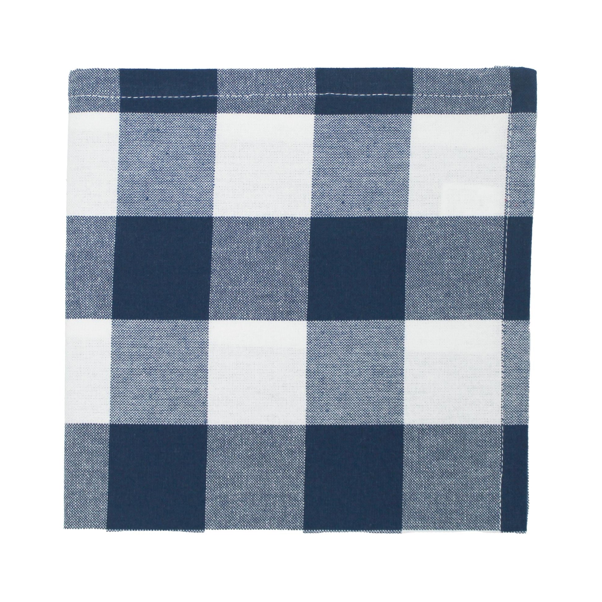 Buffalo Check Navy Blue Napkin 18x18 - Home Collections by Raghu