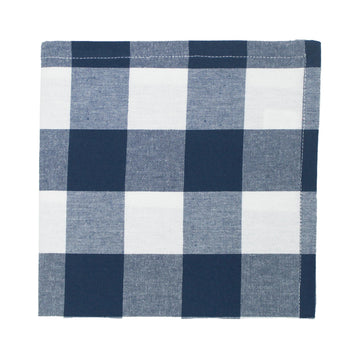 Buffalo Check Navy Blue Napkin 18x18 - Home Collections by Raghu