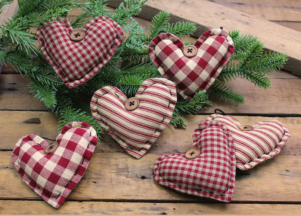 Heart Ornaments - set of 6 Ornament - Home Collections by Raghu