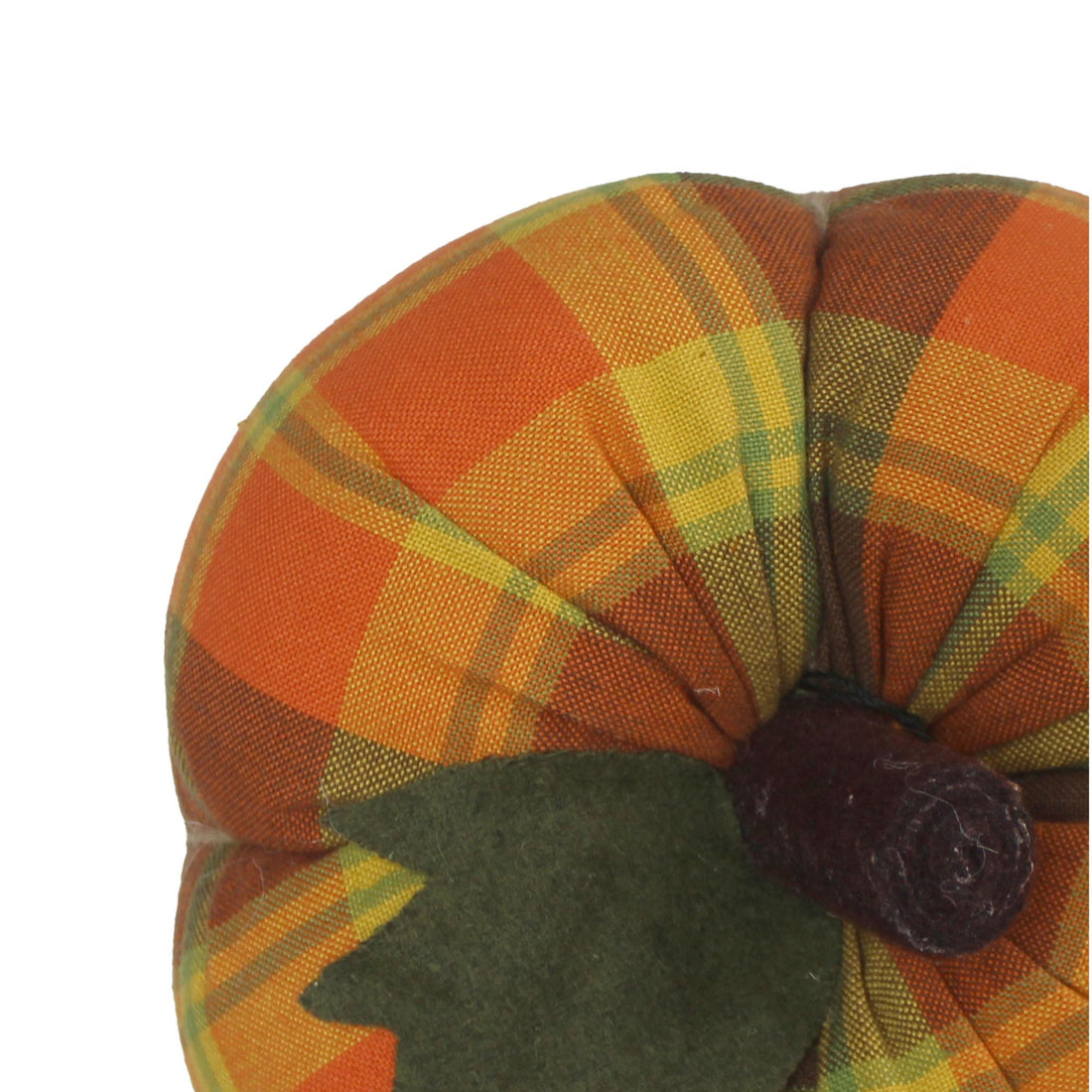 F Autumn Plaid Pumpkin 8 Inx6 In - Home Collections by Raghu