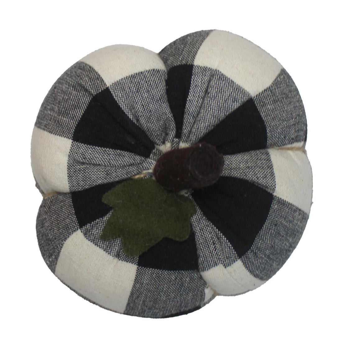 F Buffalo Check Black Pumpkin  4 Inx3 In - Home Collections by Raghu