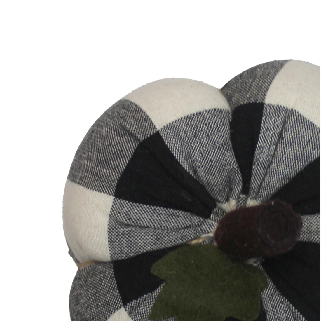 F Buffalo Check Black Pumpkin  4 Inx3 In - Home Collections by Raghu