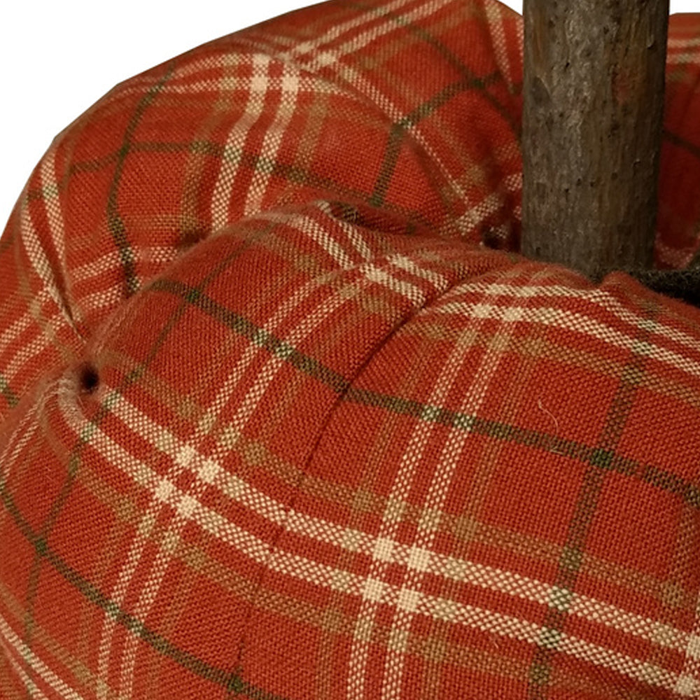 Stuffed Pumpkin Ornament 4" x 3" Pumpkin Spice - Home Collections by Raghu