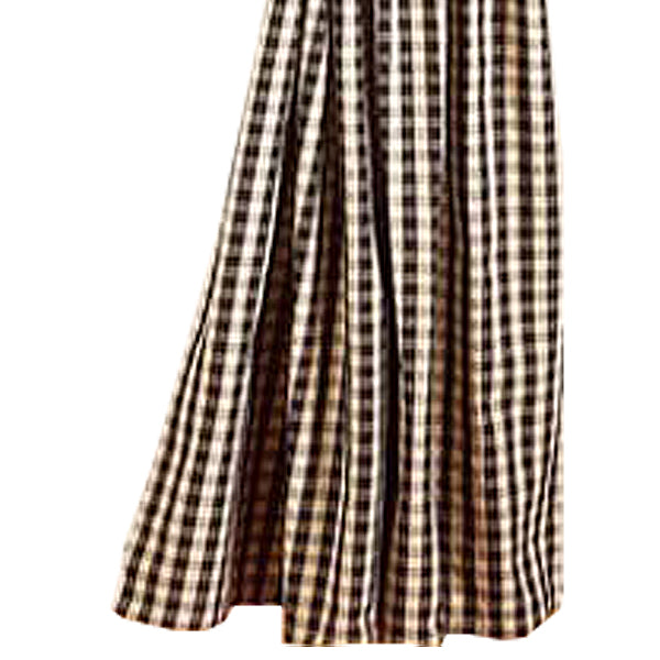 Black Nutmeg Heritage House Check Black 63" Panels Lined - Home Collections by Raghu