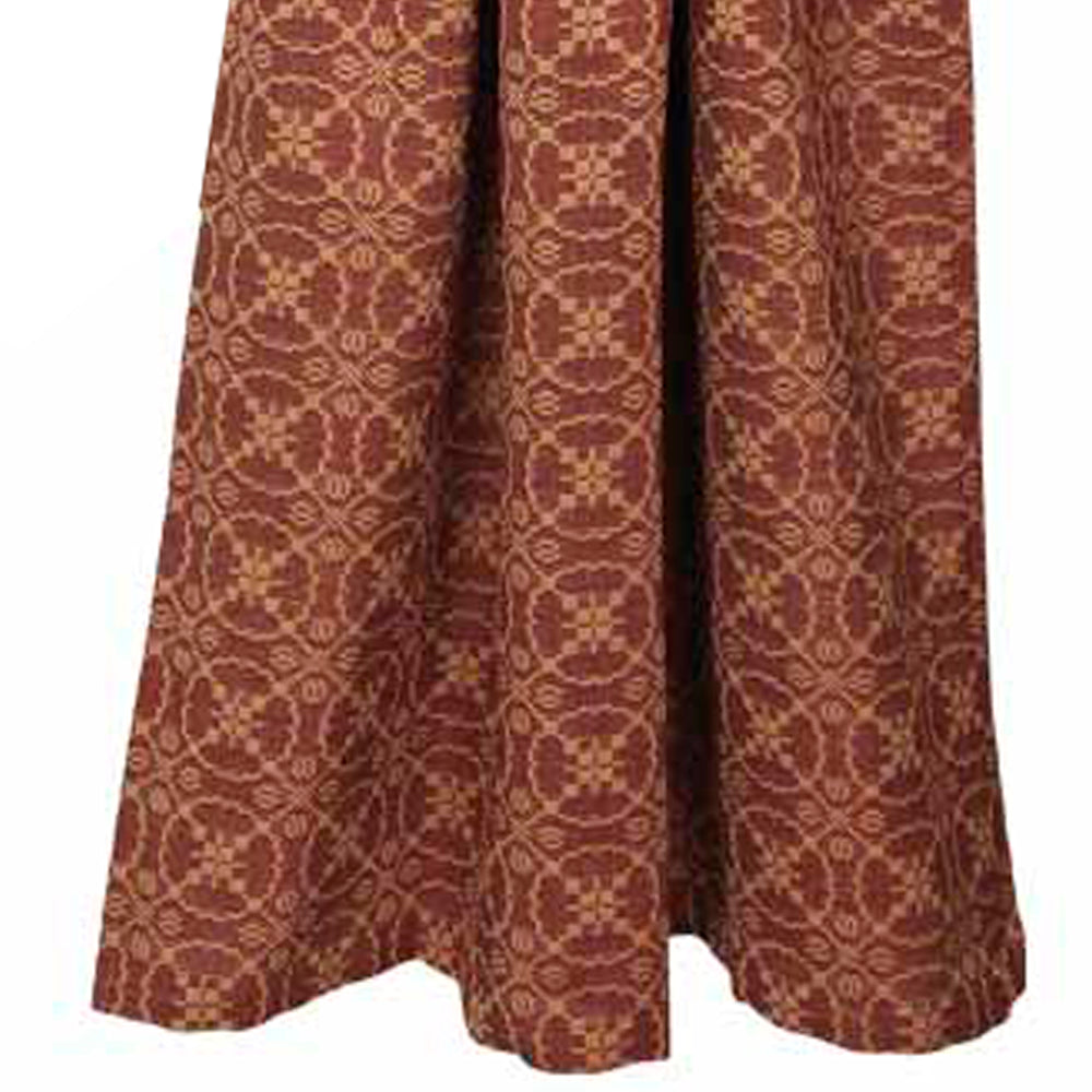 Barn Red Tan Marshfield Jacquard 63" Panels Lined - Home Collections by Raghu