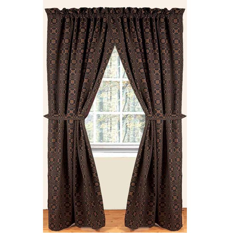 Black - Mustard Loverƒ?????s Knot Jacquard 63" Panels - Lined - Home Collections by Raghu