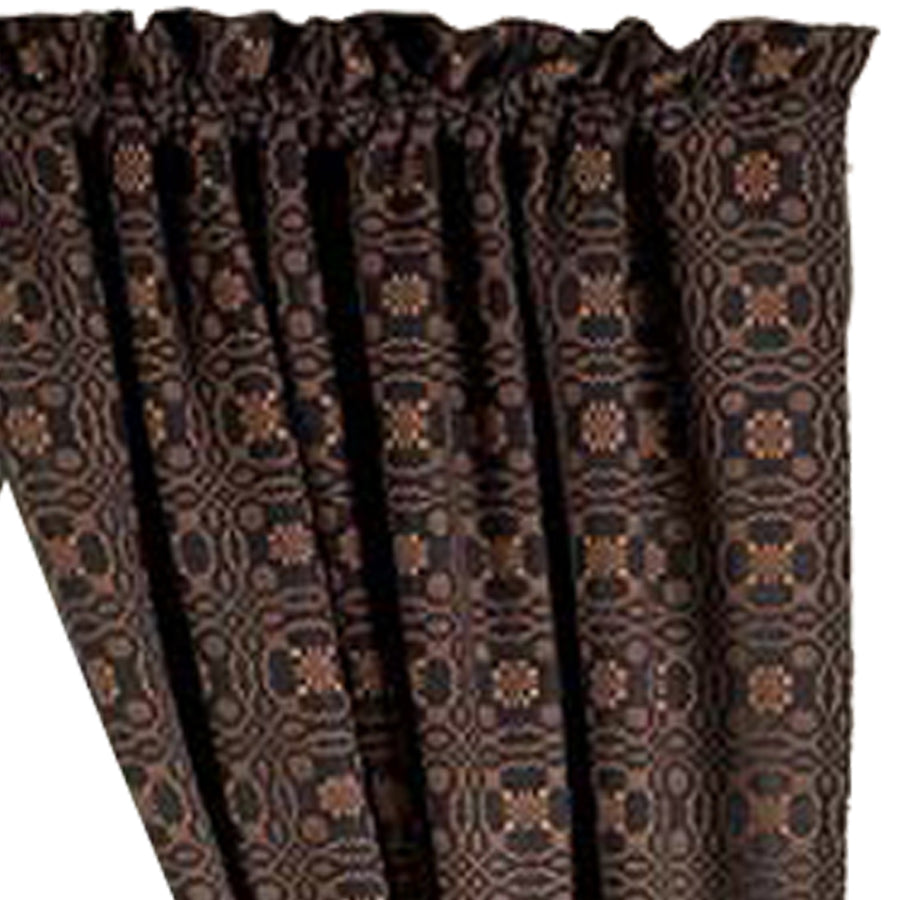 Black - Mustard Loverƒ?????s Knot Jacquard 63" Panels - Lined - Home Collections by Raghu