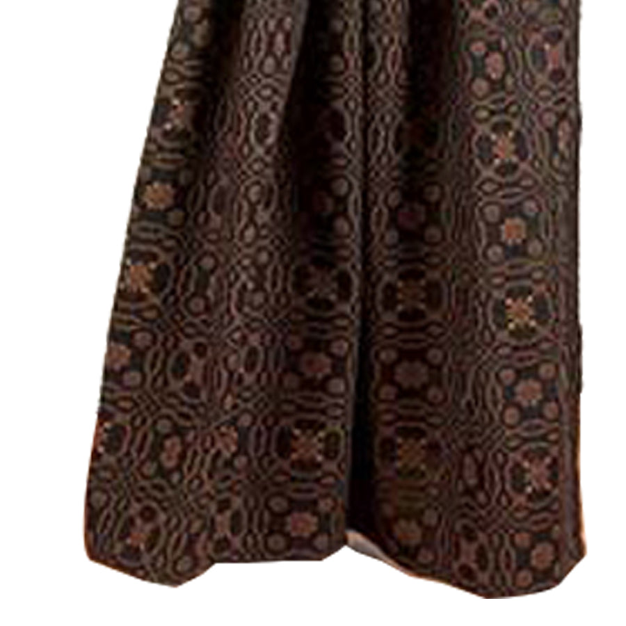 Black Mustard Lover?�?????’??ƒ?§??S Knot Jacquard 63" Panels Lined - Home Collections by Raghu