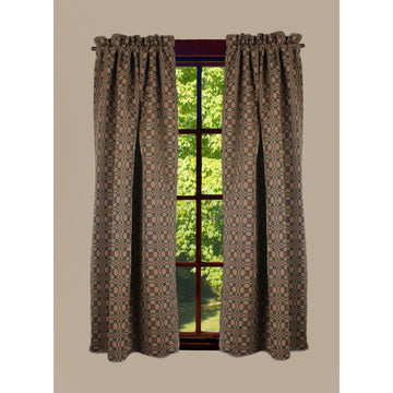 Kendall Jacquard Black 63 In Panels - Home Collections by Raghu