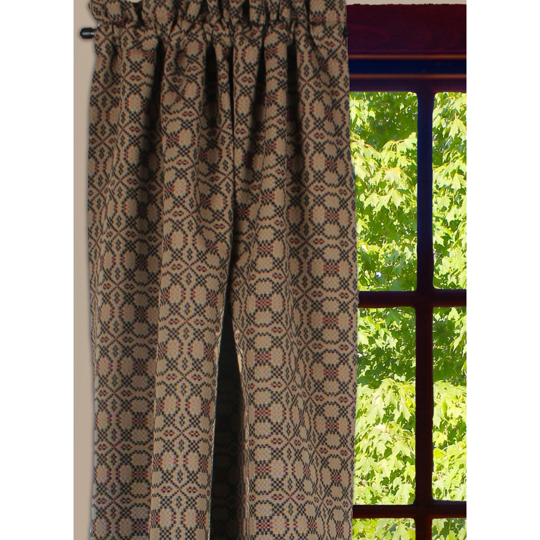 Kendall Jacquard Black 63 In Panels - Home Collections by Raghu