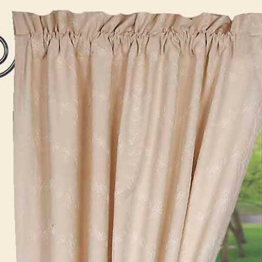 Cream Candlewicking Cream 63" Panels Lined - Home Collections by Raghu