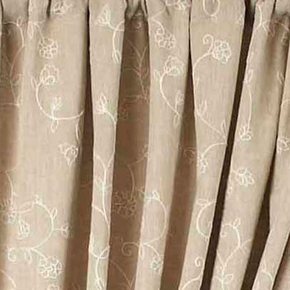 Taupe Candlewicking Taupe 63" Panels - Lined - Home Collections by Raghu