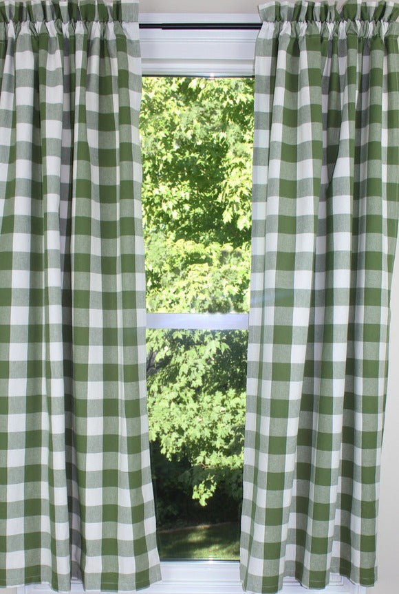 Buffalo Check Sage Sage Panels  - Home Collections by Raghu
