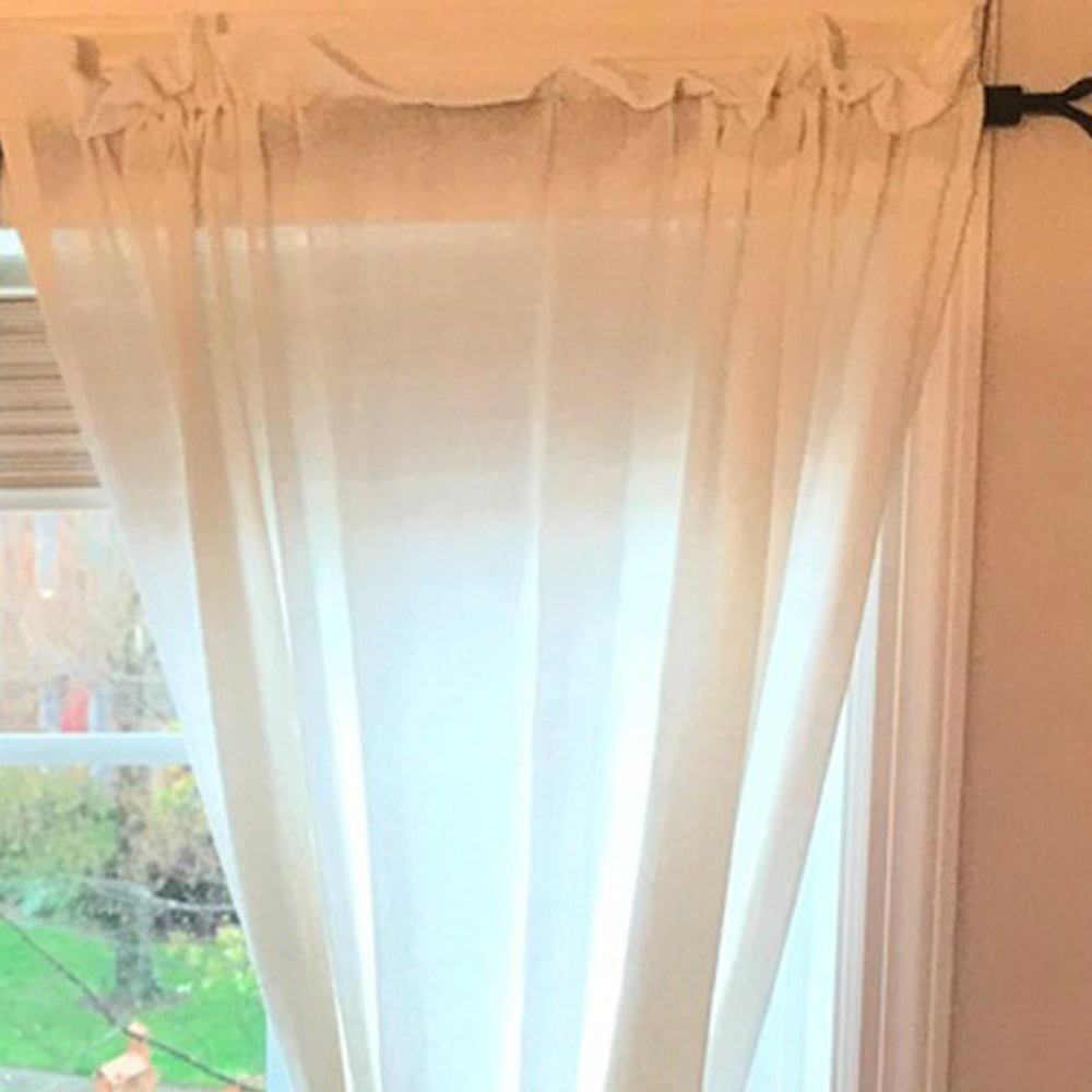 Heirloom 84" x 86" (2 pcs) (pair of fabric tiebacks included) Buttermilk Lined - Home Collections by Raghu