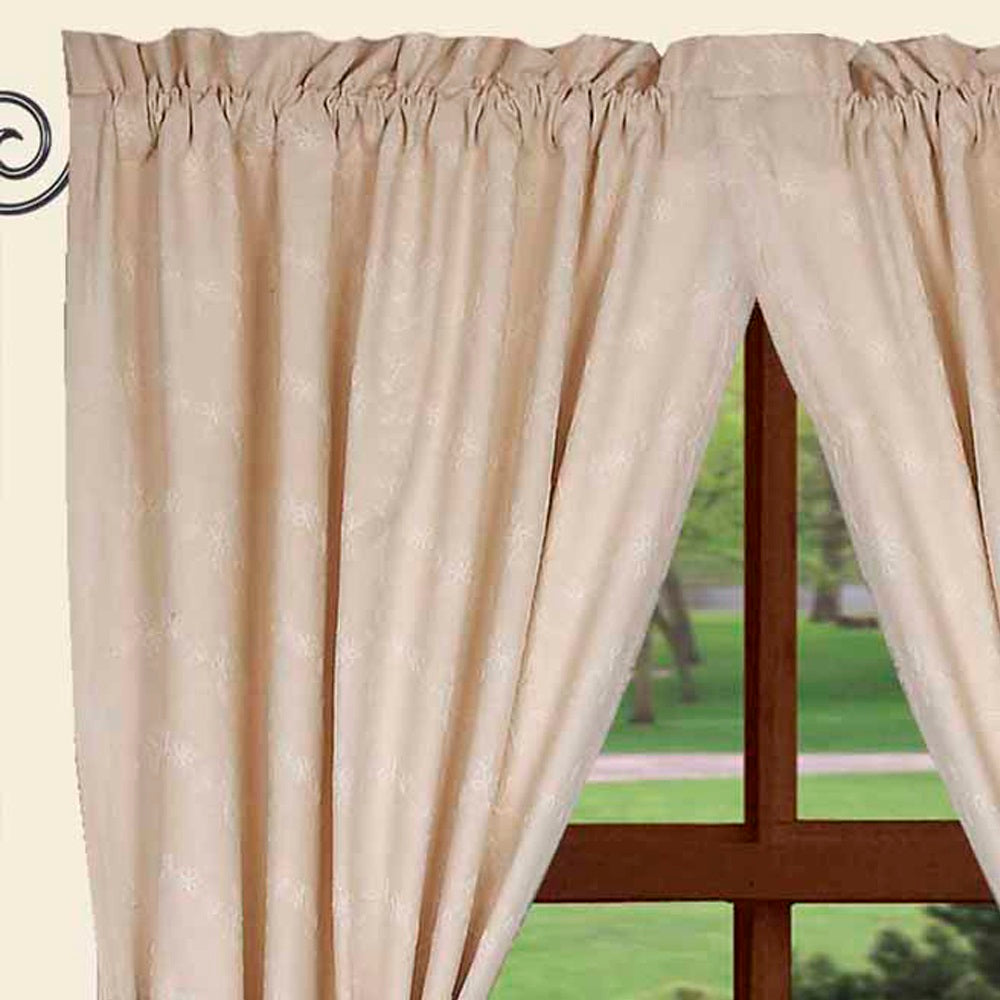 Cream Candlewicking Cream Drapery 86" Panels Lined - Home Collections by Raghu