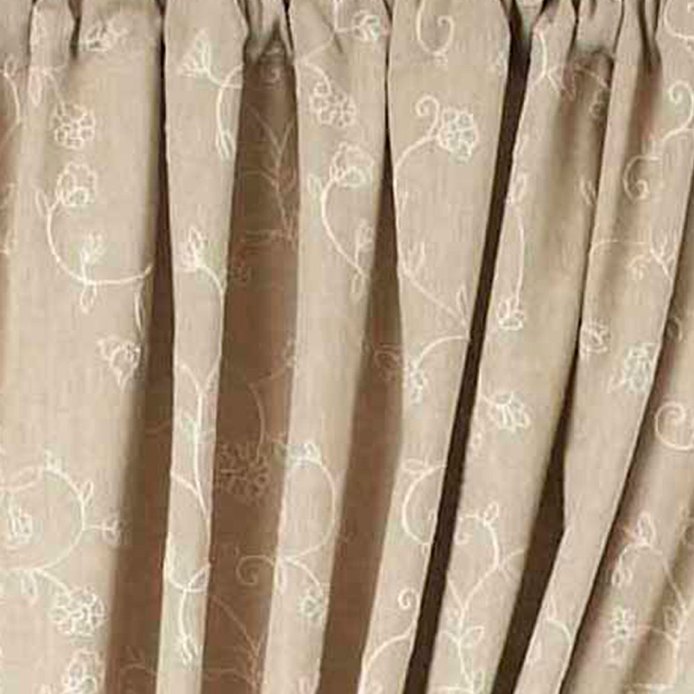 Taupe Candlewicking Taupe Drapery 86" Panels - Lined - Home Collections by Raghu