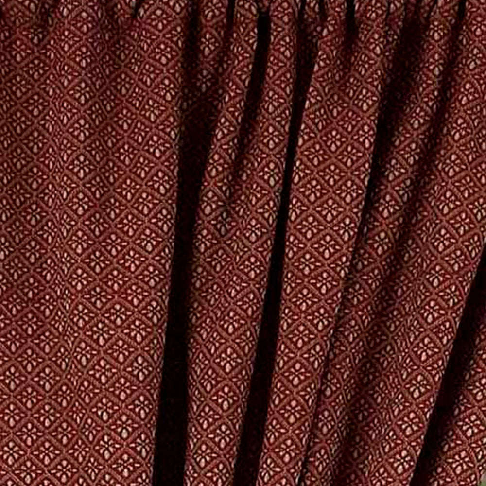 Barn Red Oat Philmont Jacquard Drapery 86" Panels Lined - Home Collections by Raghu