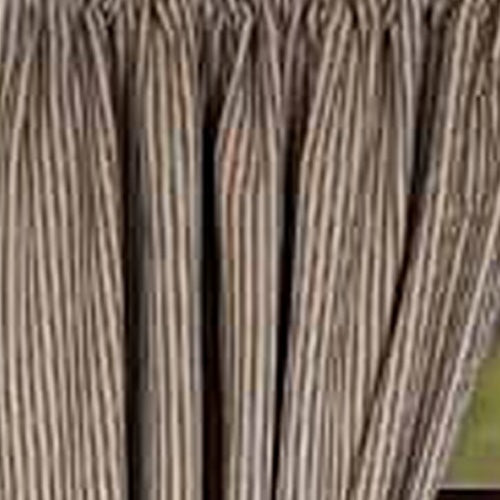 Black Nutmeg York Ticking Drapery 86" Panels Lined - Home Collections by Raghu