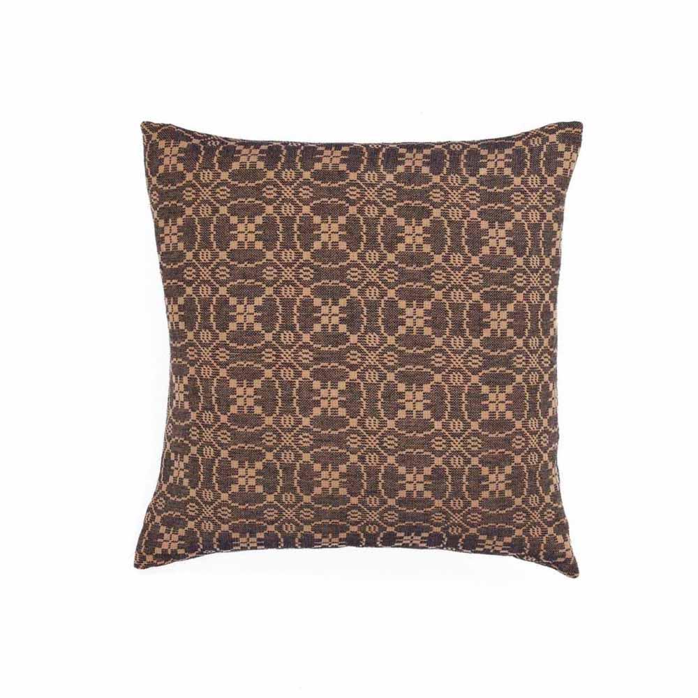 Black-Tan Marshfield Jacquard Pillow Cover - Home Collections by Raghu