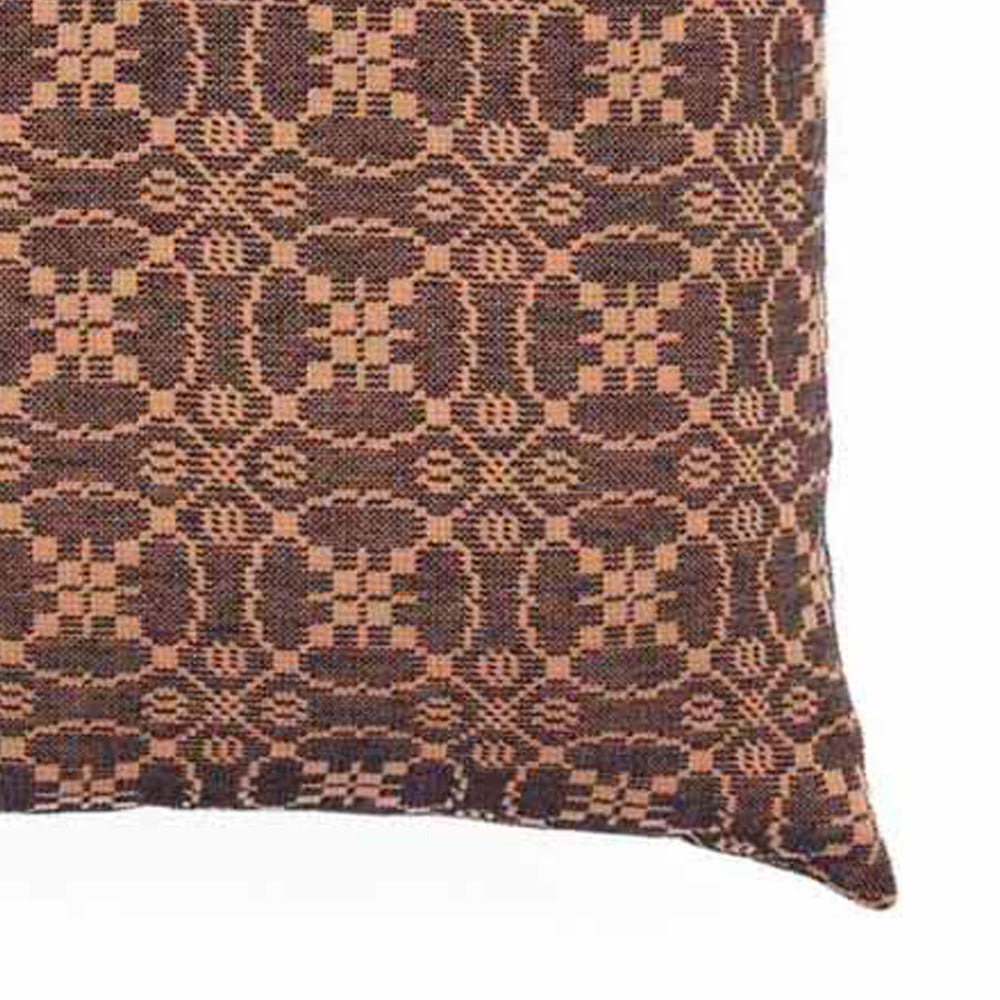 Black Tan Marshfield Jacquard Pillow Cover - Home Collections by Raghu