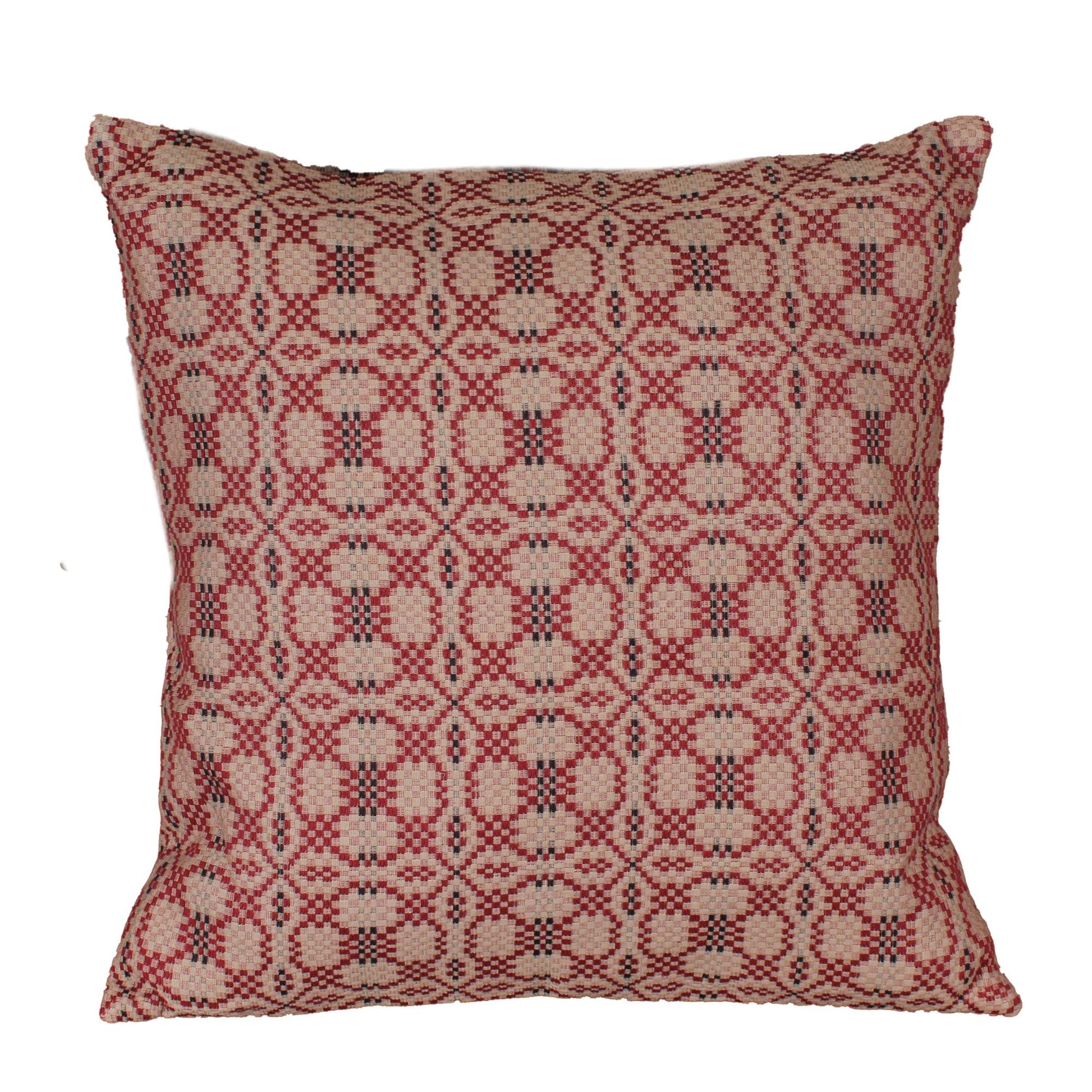 Kendall Jacquard Red Pillow Cover 18 In - Home Collections by Raghu