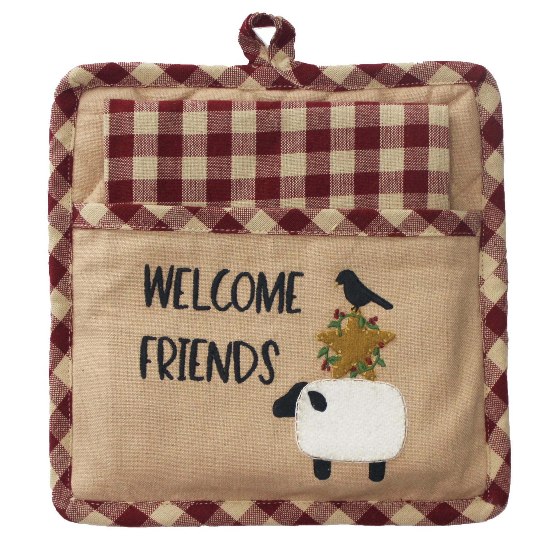 Country Stack Pocket Potholder set - Home Collections by Raghu