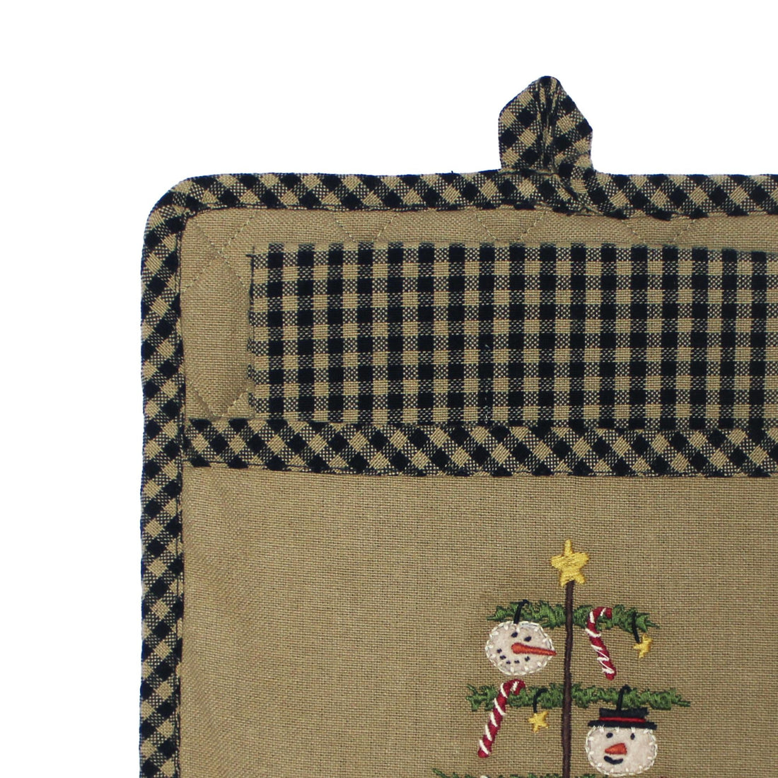 C Snowmen Fun Tree Pocket Potholder Set - Home Collections by Raghu