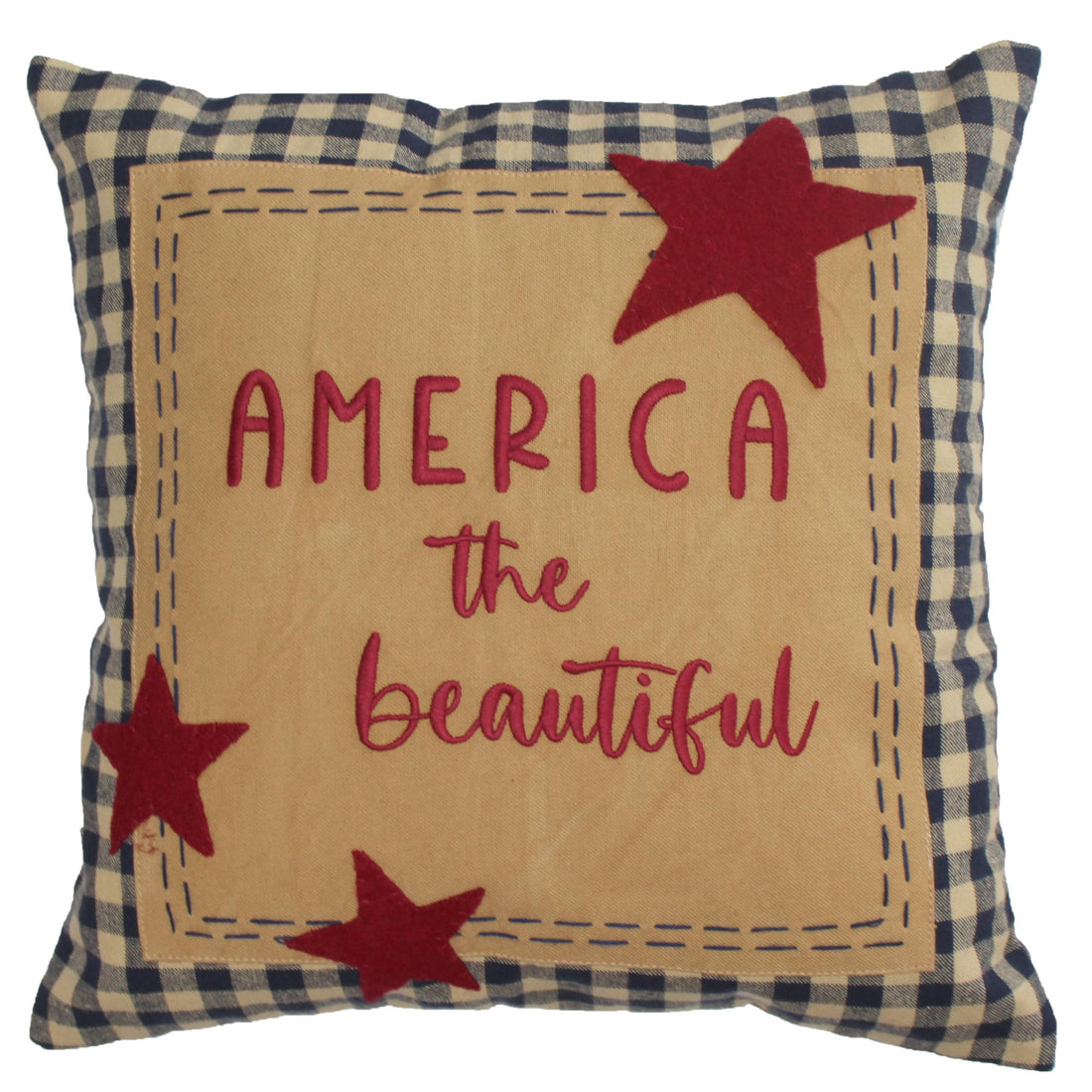 Liberty America the Beautiful Pillow - Home Collections by Raghu