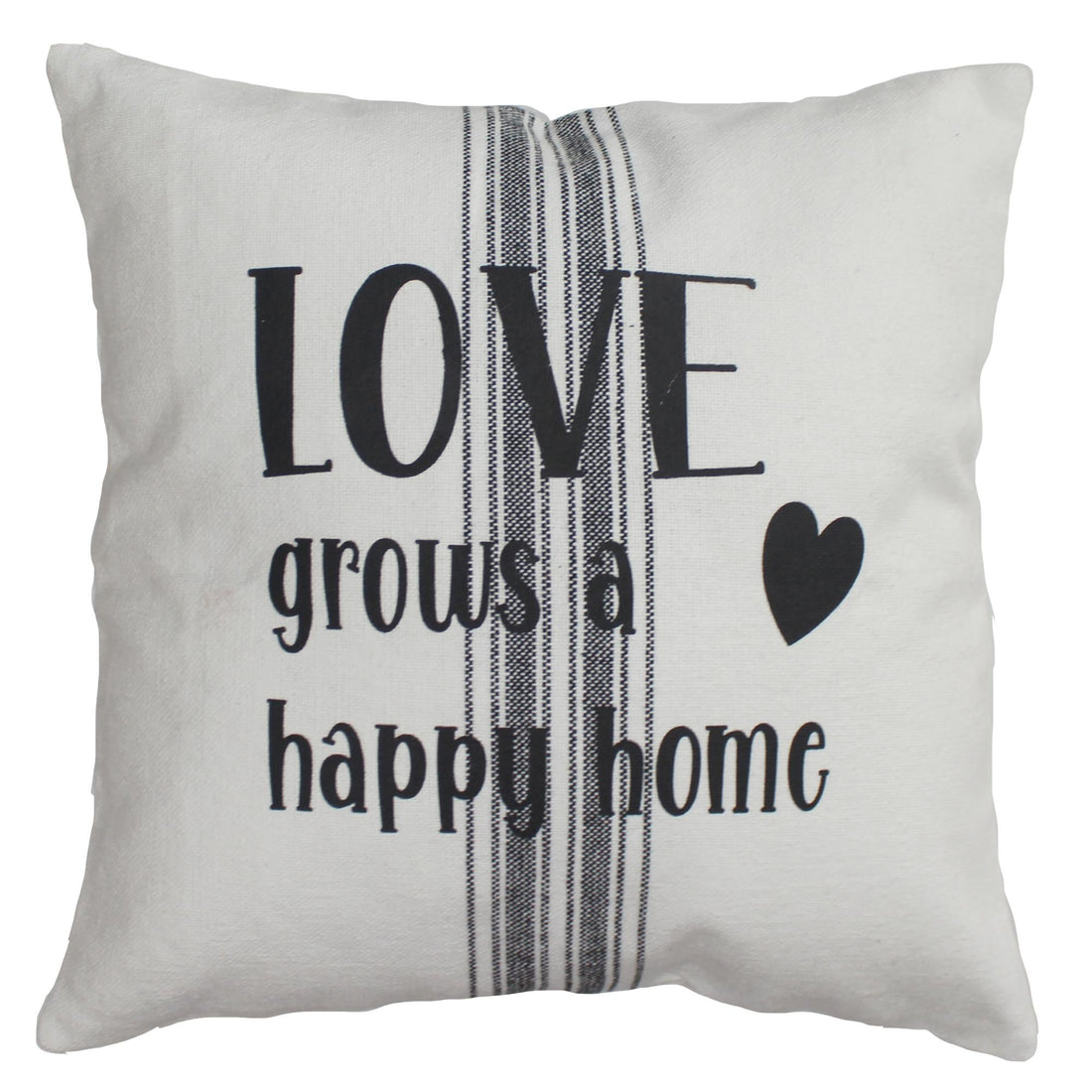 Love Grain Sack 14 Inx14 In Pillow - Home Collections by Raghu