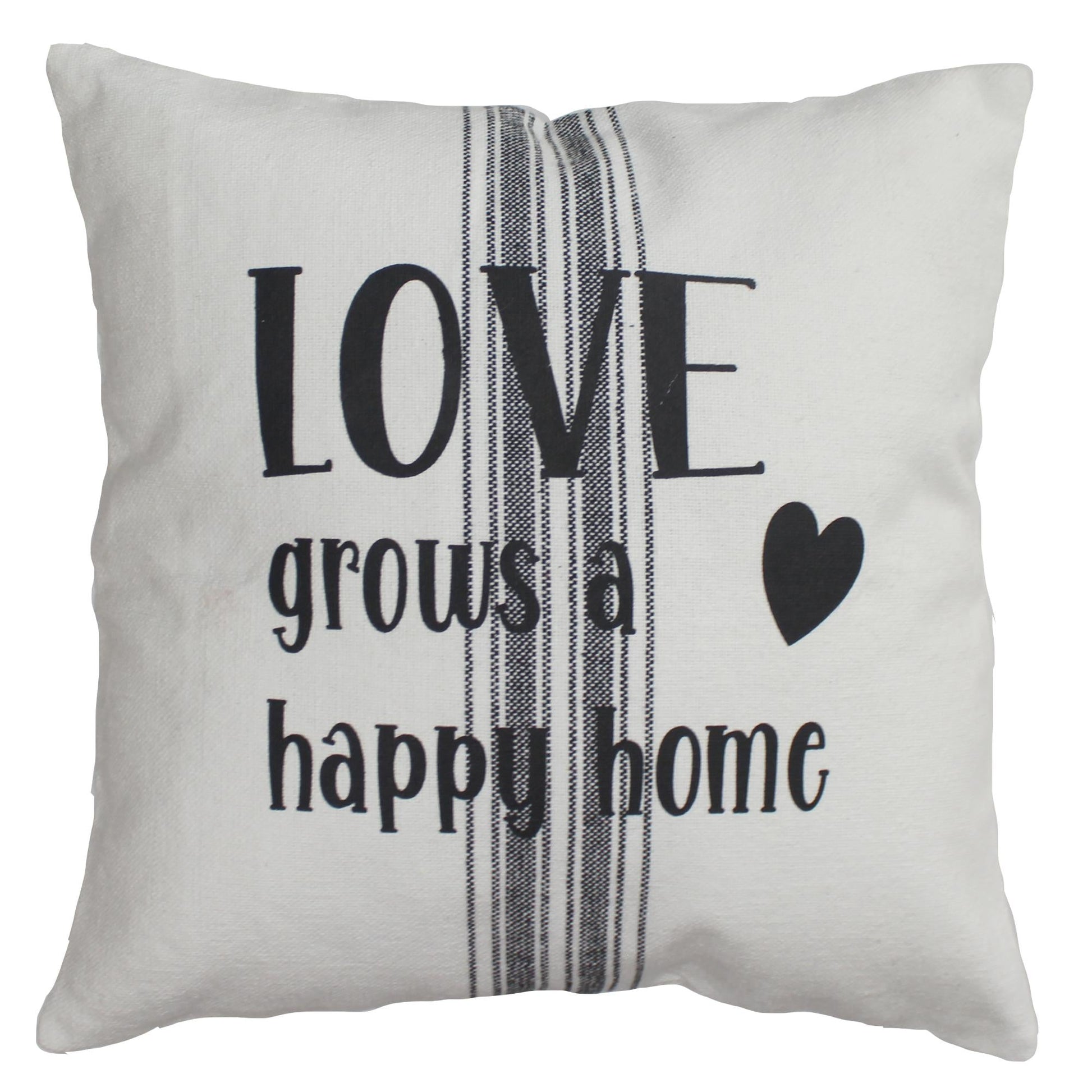 Love Grain Sack 14 Inx14 In Pillow - Home Collections by Raghu