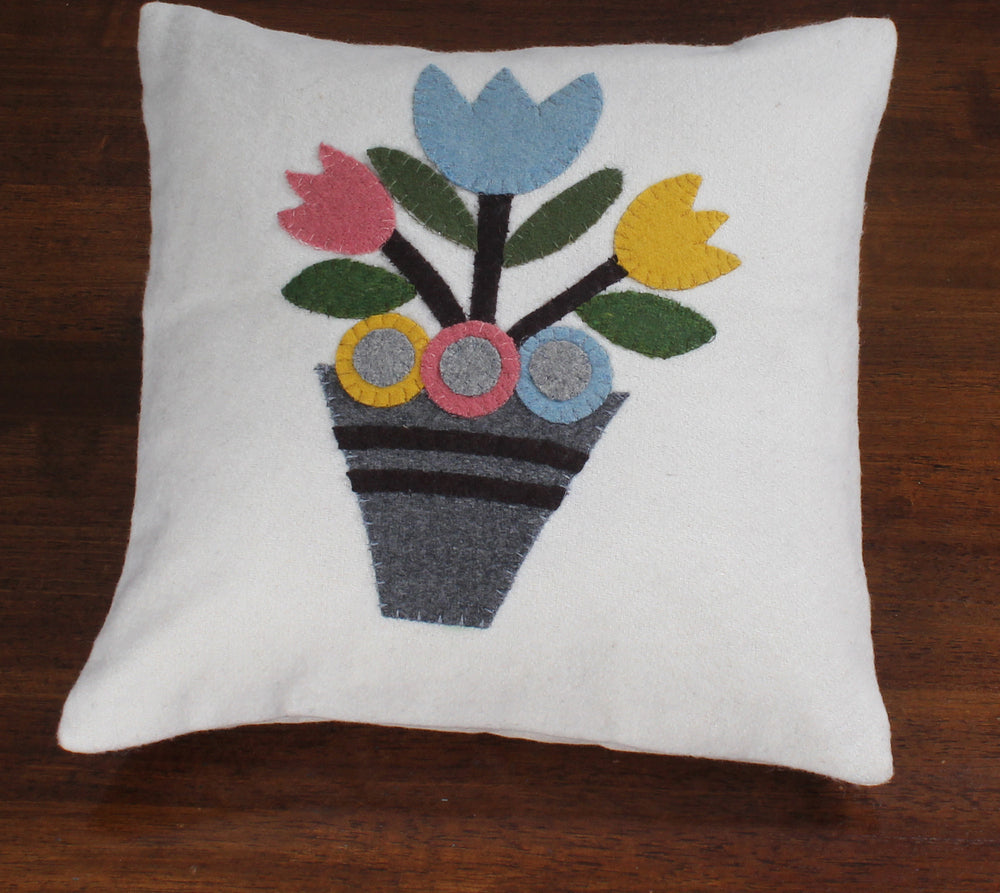 Tulip Cream Pillow  - Home Collections by Raghu