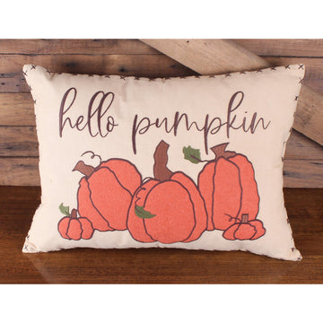 F hello pumpkin pillow 14 Inx20 In - Home Collections by Raghu