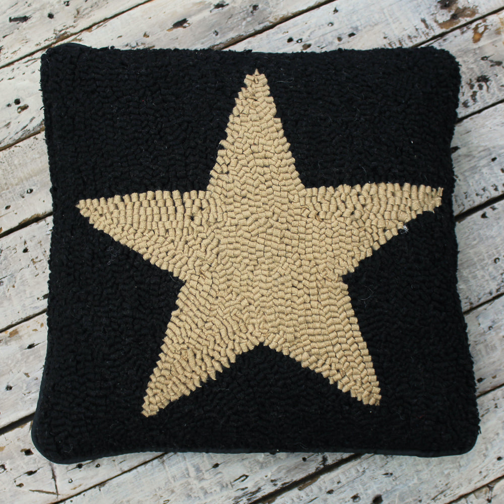 Black & Tan Star Pillow - Home Collections by Raghu