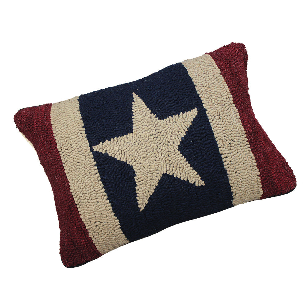 Freedom Hooked Pillow 14"x20" Pillow - Home Collections by Raghu