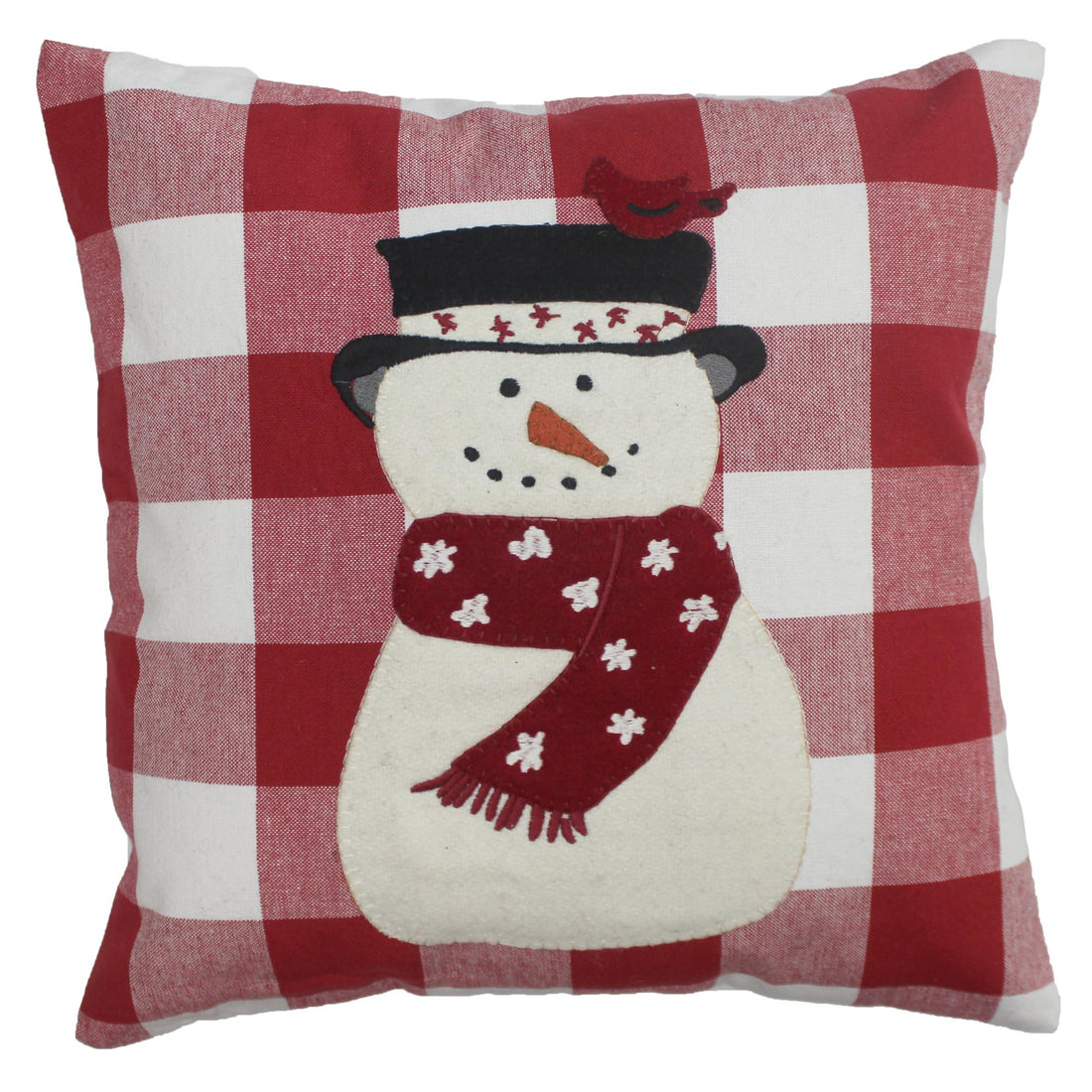 C Snow Friends Cardinal Pillow 14 In - Home Collections by Raghu
