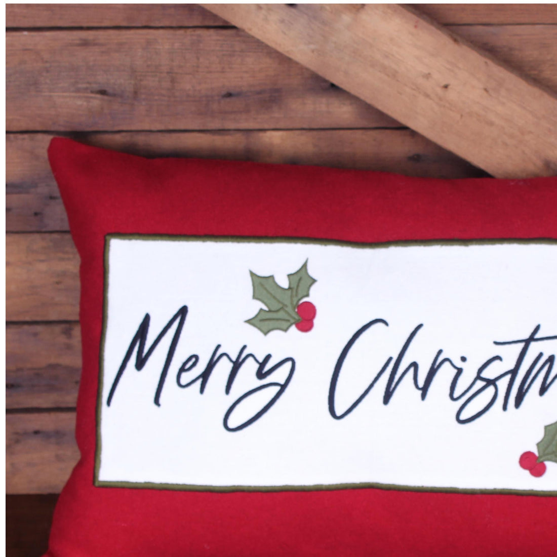 C Merry Christmas Pillow 14 Inx20 In - Home Collections by Raghu