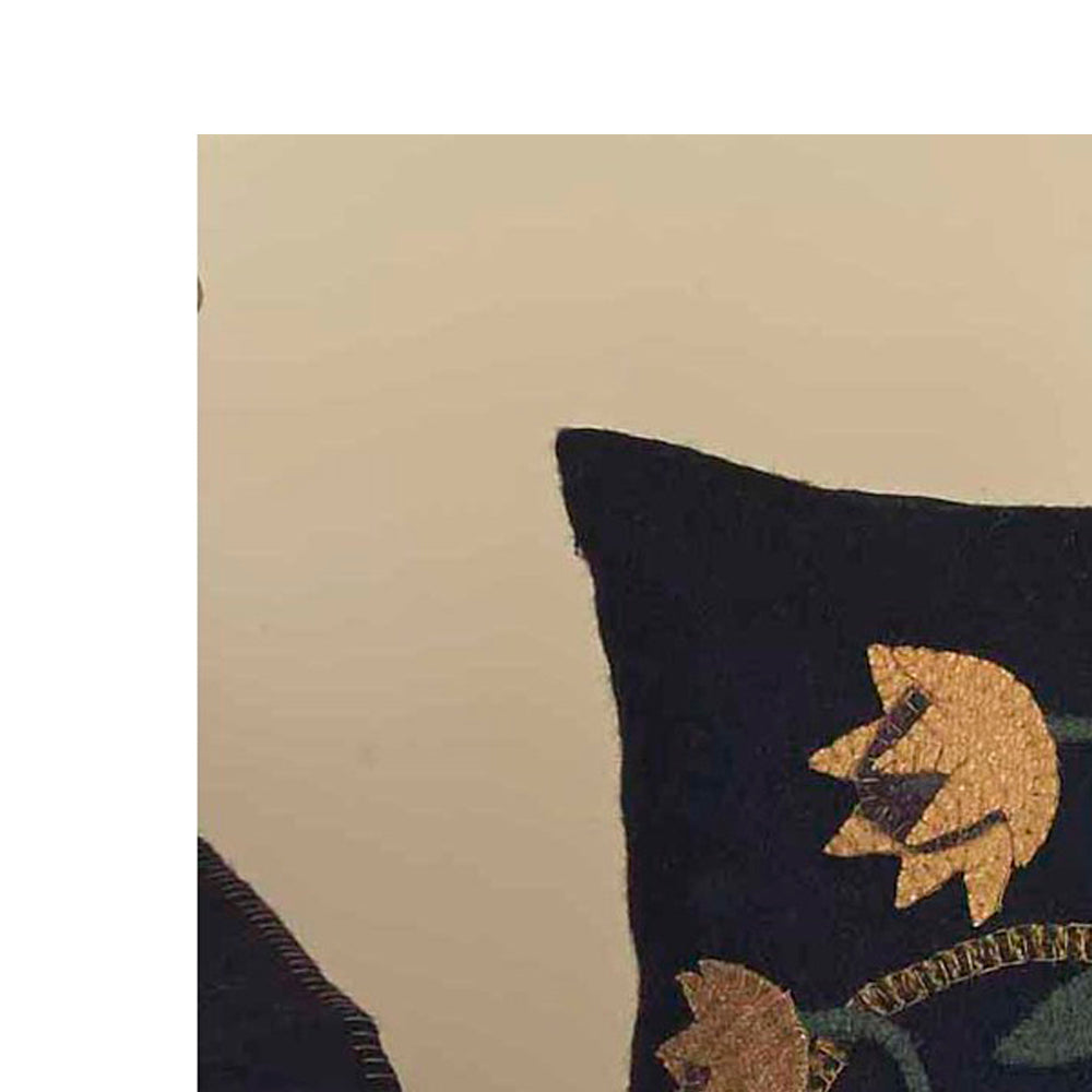 Crow In A Basket Pillow - Home Collections by Raghu