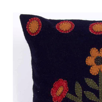 Black Mustard Blooms Pillow - Home Collections by Raghu