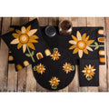Sunflower Power Pillow Black - Home Collections by Raghu