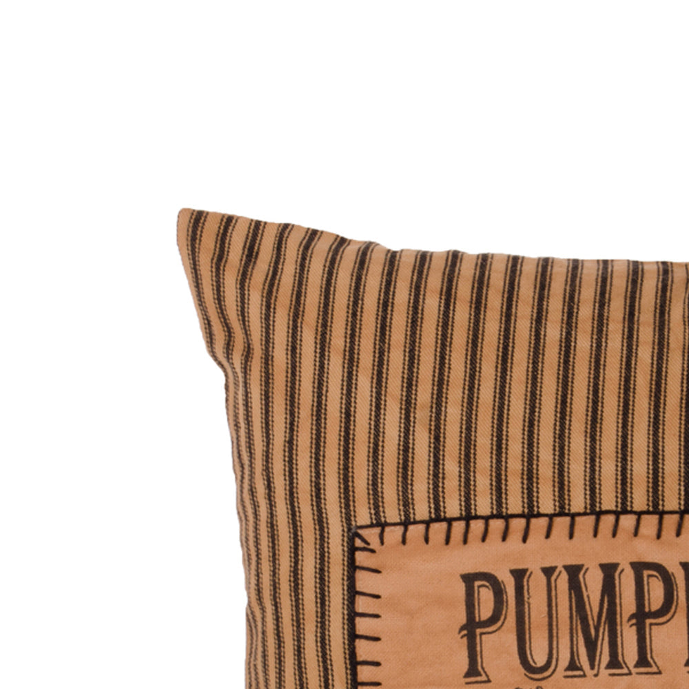 Pumpkins By The Pound Pillow Tea Dyed-Black - Home Collections by Raghu