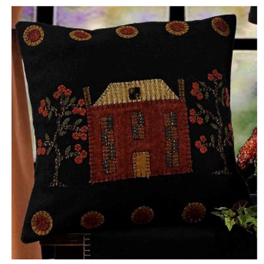 Black Primitive Manor Pillow - Home Collections by Raghu