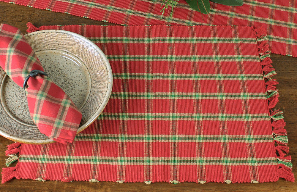 Yuletide Red  Placemat  - Home Collections by Raghu