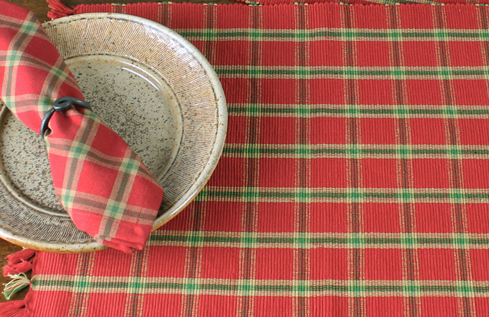Yuletide Red  Placemat  - Home Collections by Raghu