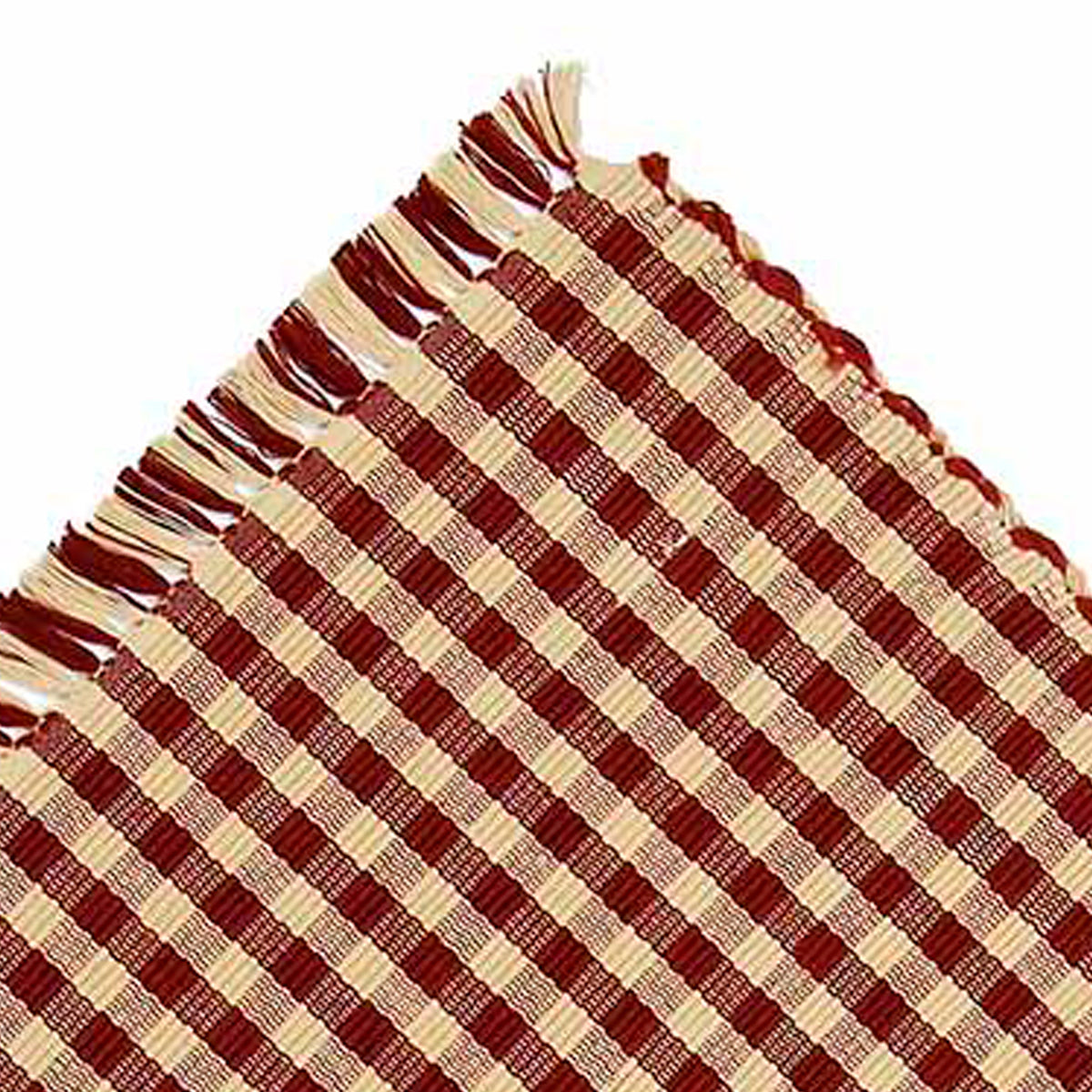 Barn Red Nutmeg Heritage House Check Barn Red Placemat Set Of Six - Home Collections by Raghu