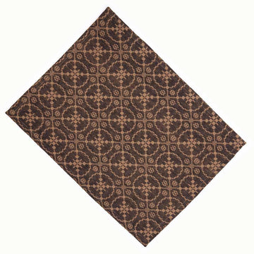 Black-Tan Marshfield Jacquard Placemat - Set of Six - Home Collections by Raghu