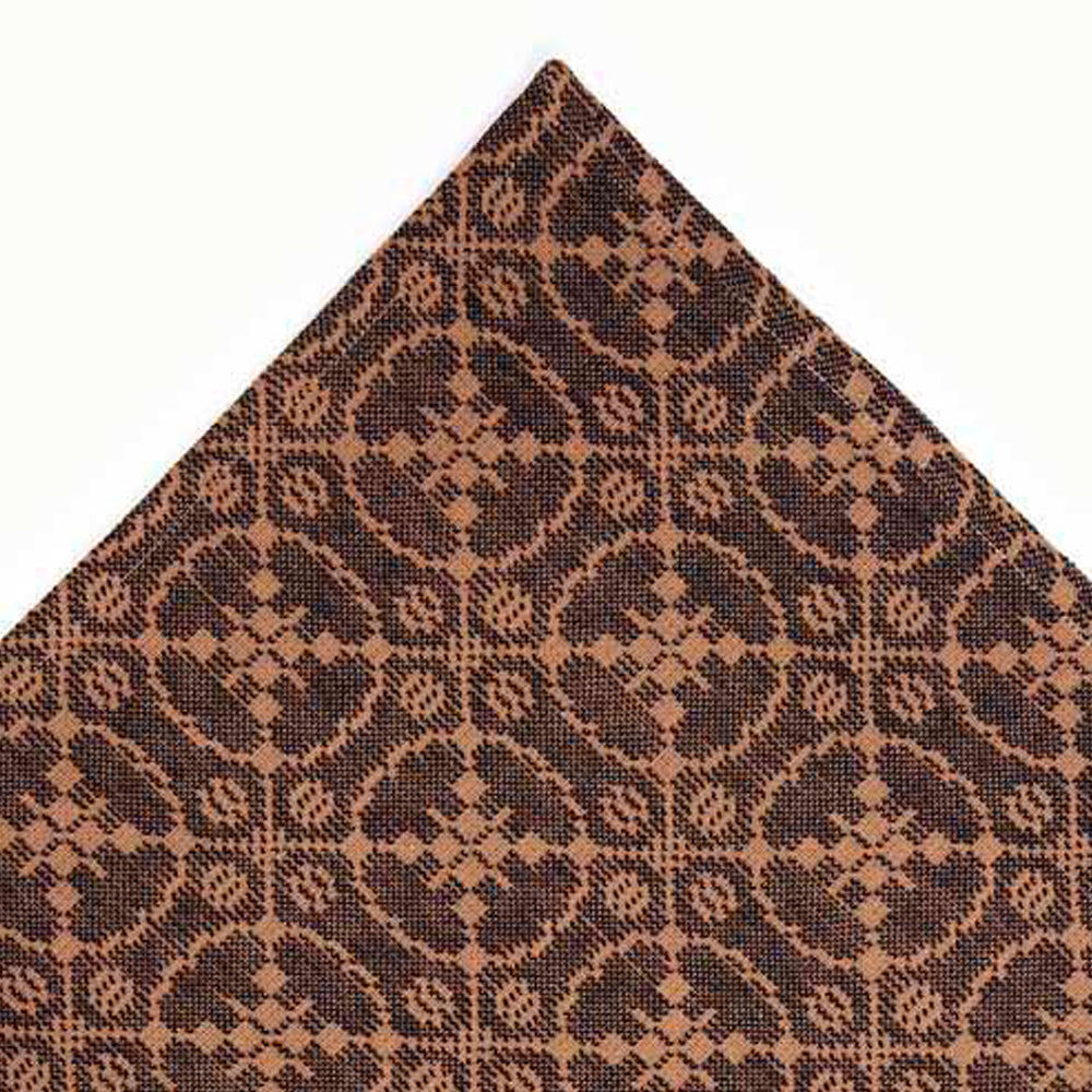 Black Tan Marshfield Jacquard Placemat Set Of Six - Home Collections by Raghu