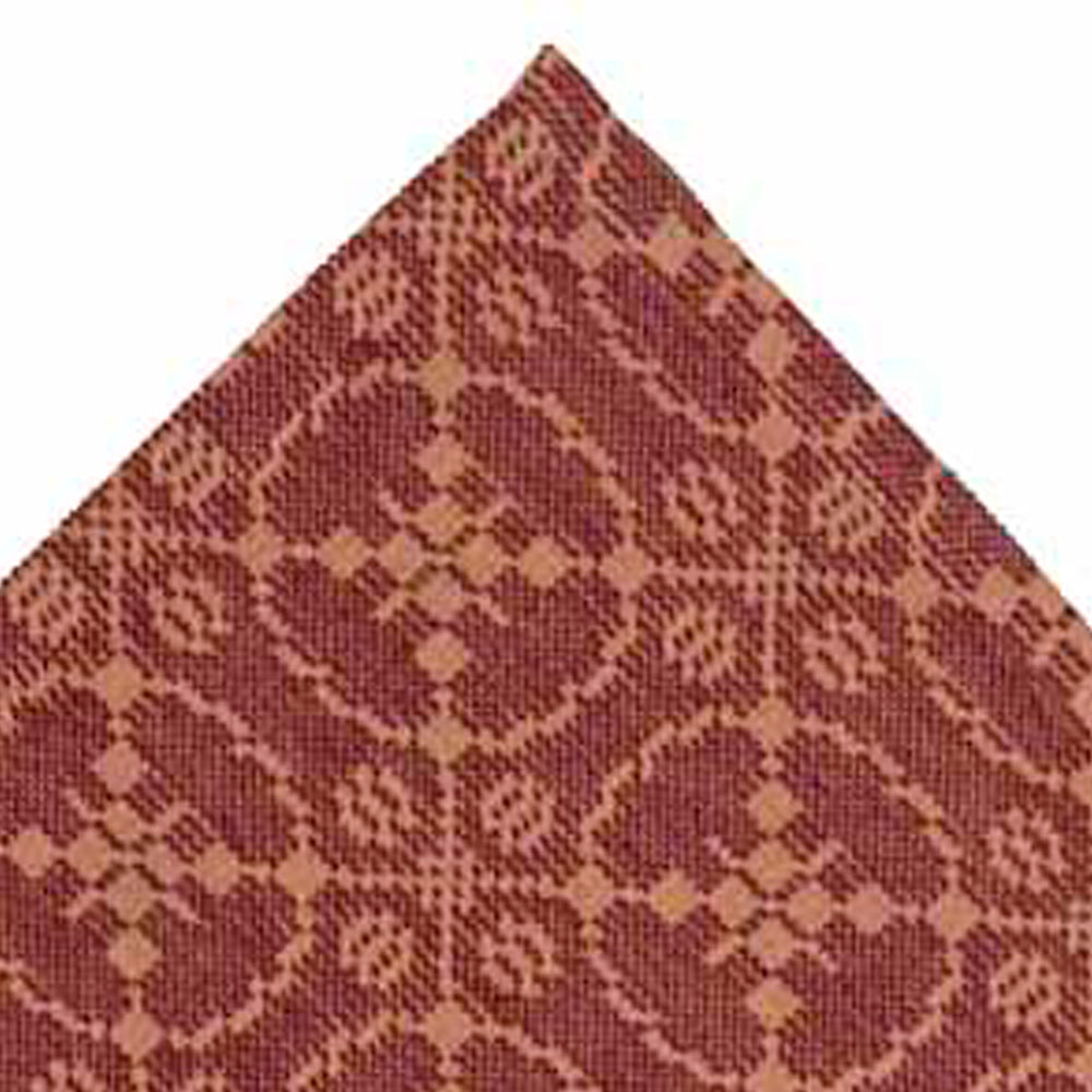 Barn Red Tan Marshfield Jacquard Placemat Set Of Six - Home Collections by Raghu