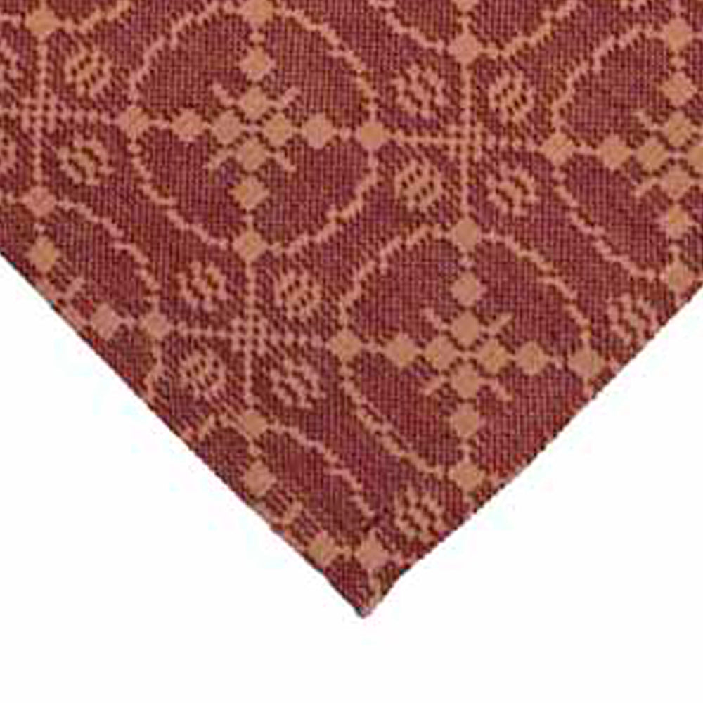 Barn Red Tan Marshfield Jacquard Placemat Set Of Six - Home Collections by Raghu